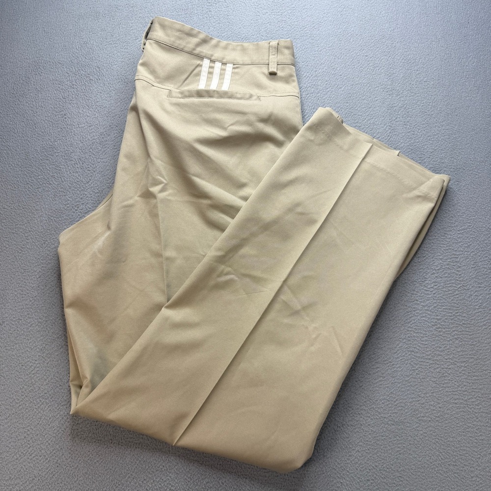 Adidas Climalite Golf Pants Mens 35x32 (FIT 36x31) Khaki Performance Outdoor